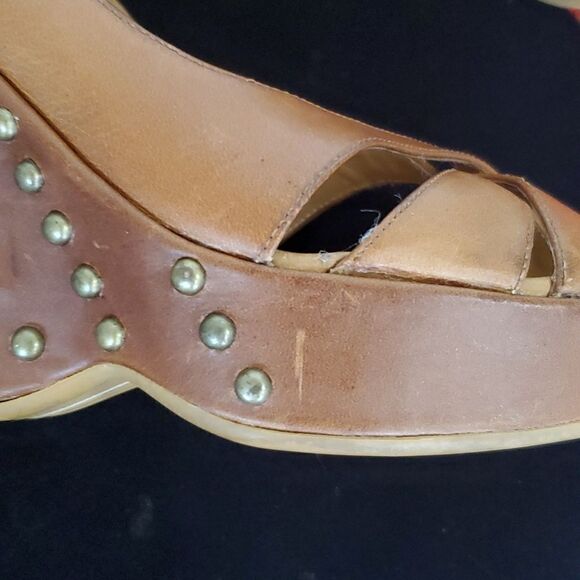 Rare Y2K Nike Air G Series Studded Wedge Shoes in Brown Size 7 - Picture 9 of 12